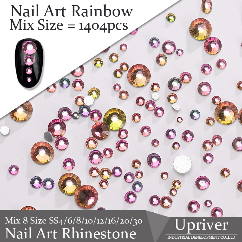 Все размеры радужные красные зеленые цветные не горячая фиксация стразы с