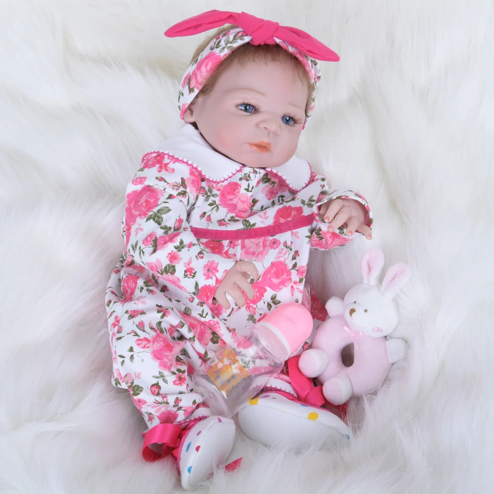 LEOOFU 55cm 22inch doll Handmade full silicone vinyl reborn baby with set kids christmas gift play house toys | Игрушки и хобби
