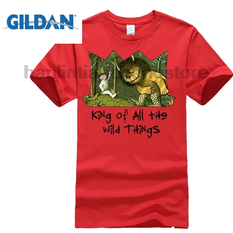 GILDAN Retro 1963 Where The Wild Things Are T Shirt Funny Clothing Casual Short Sleeve Shirts Print Men Brand | Мужская одежда