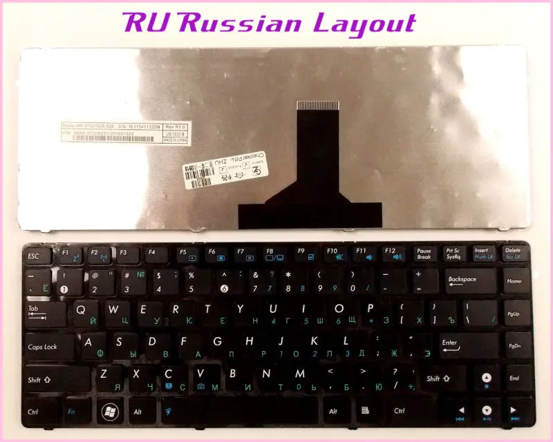 Новинка 100% Русская раскладка клавиатуры для ASUS B43 B43E B43F B43J B43S A83S K43B K43E K43S UL30VT