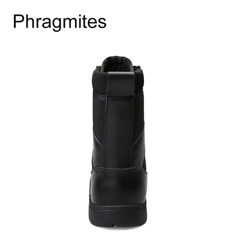 Phragmites Натуральная кожаные армейский ботинки Новая мягкая обувь унисекс большие