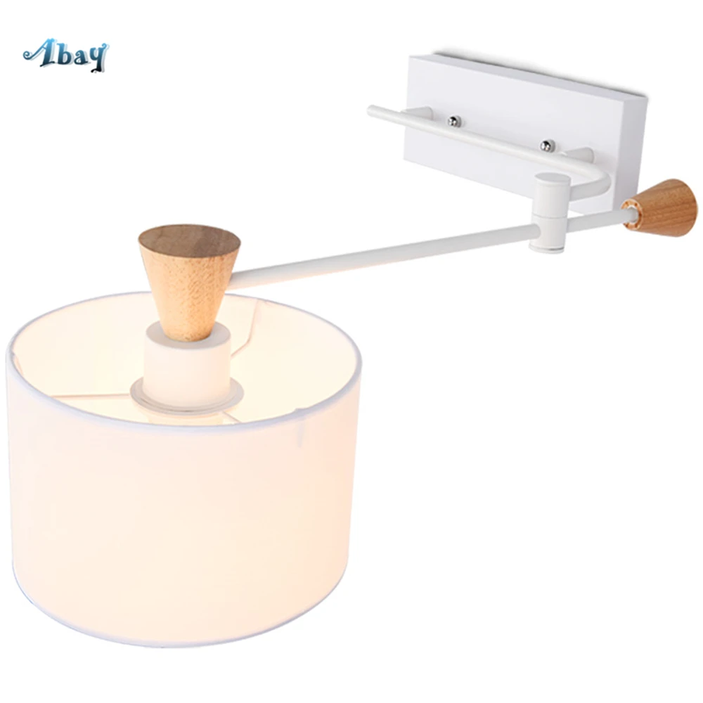 Скандинавский современный настенный светильник с поворотным кронштейном для