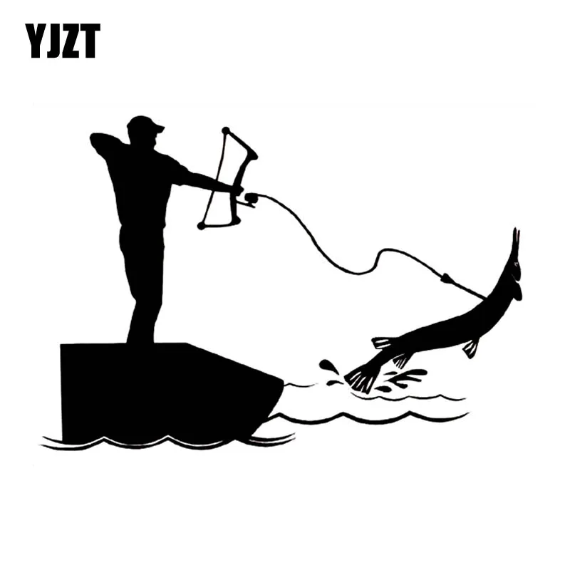 YJZT 14 см * 9 6 Bowfishing модная Высококачественная виниловая Автомобильная наклейка
