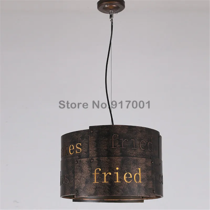 Loft retro creative Through-Carved English alphabet metal LED pendant lamp 90-265V Suspension Lamp for Dinning Room | Лампы и