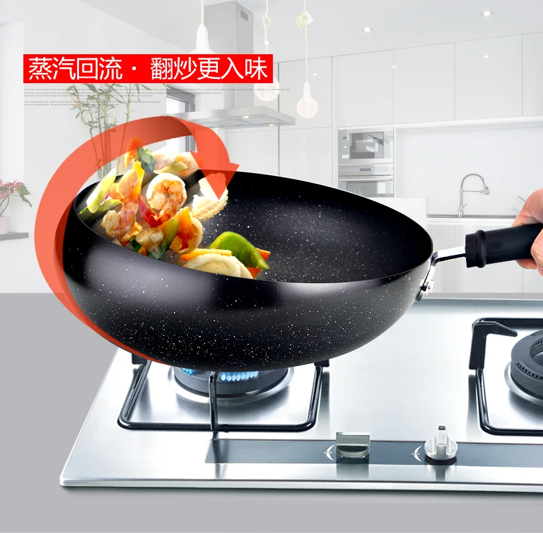 32 см чугунный вок/Кастрюля/сковорода ручка с вакуумной крышкой кухонная посуда кухонные инструменты