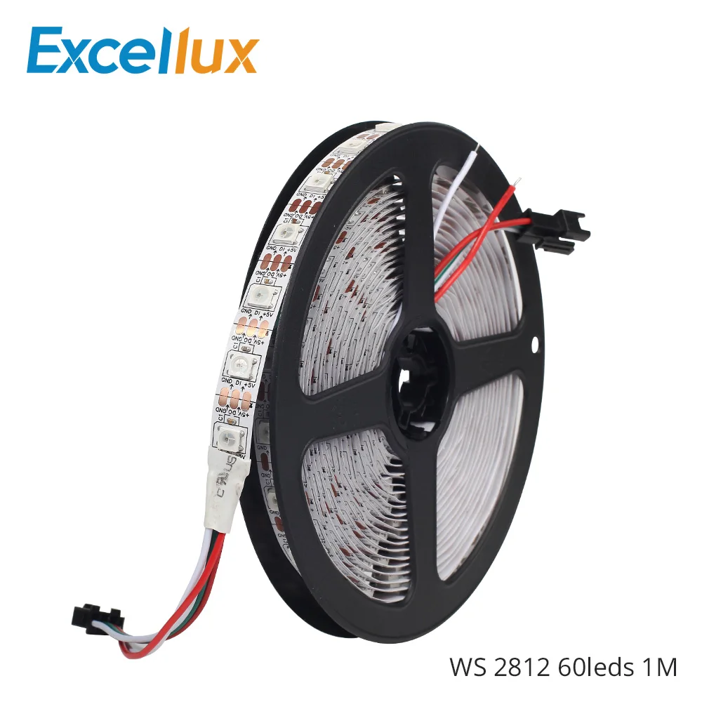 WS2812B RGB Светодиодная лента 1 м 60 светодиодов/м 2812 IP30/IP65/IP67 водонепроницаемая