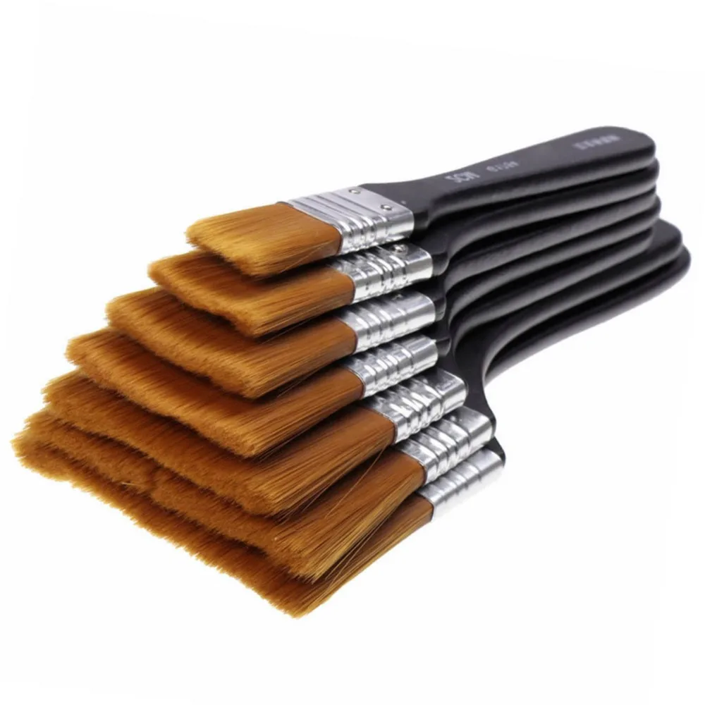 7 моделей плоских наконечников художественная кисть масляная краска рисование