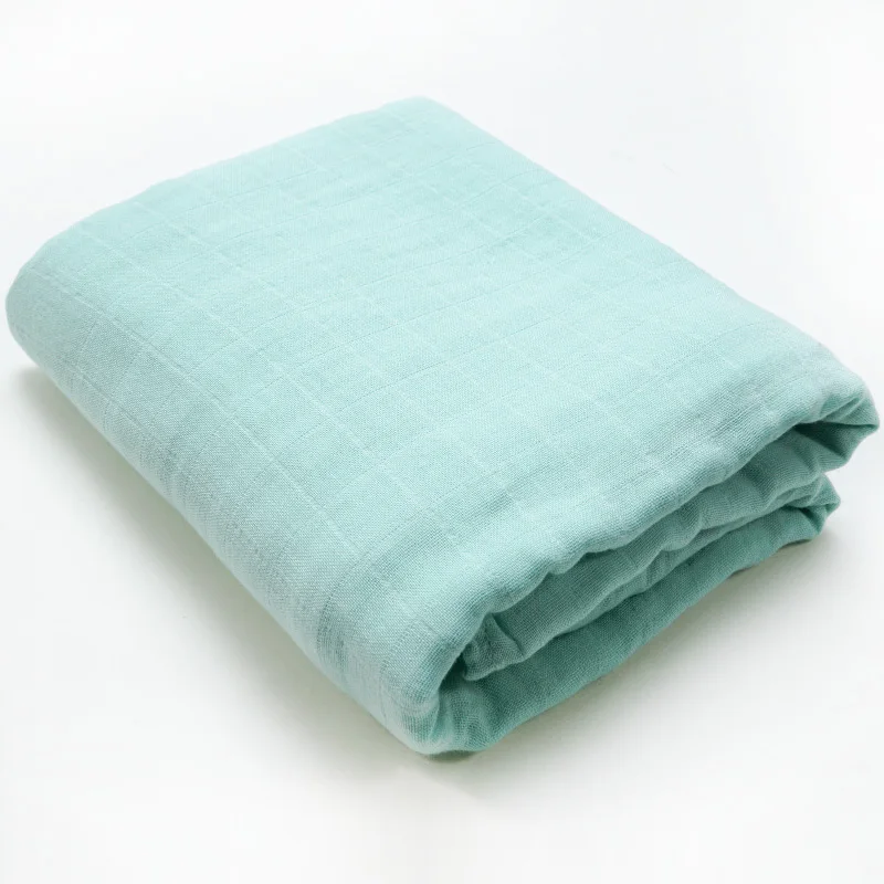 Pale green Muslinlife/ стиль; однотонное одеяло для новорожденных; детское одеяло для пеленания; одеяло из бамбукового хлопка; Прямая поставка - Цвет: Pale green