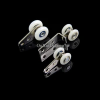 wholesale 500pcs heavy duty window curtain rollers pulleys bearing hanging codes wheels mute nylon rollers furniture hardware