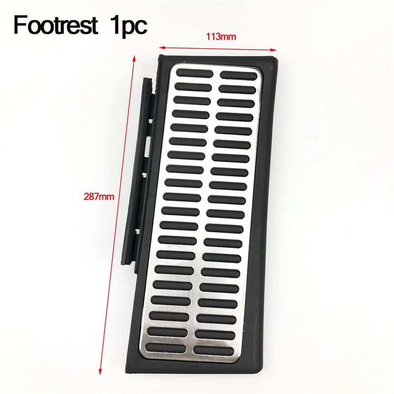 Footrest 1pc Автомобильные аксессуары акселератора Тормозная педаль сцепления для Audi Q3 2013- Автоматическая Ручная измененная прокладка из нержавеющей стали - Название цвета: Footrest 1pc