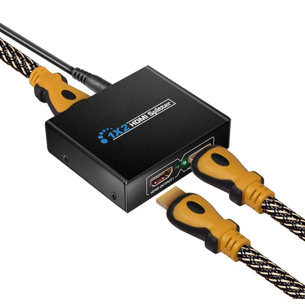 Full Hd Hdmi сплиттер 1X2 репитер усилитель 3D 1080 P 4 K переключатель коробка 1 в 2 Выход Hdmi сплиттер