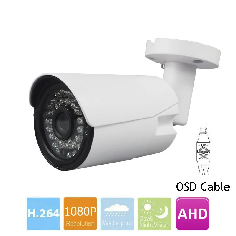 Камера видеонаблюдения с OSD кабелем CMOS 2MP SONY IMX323 AHD камера 1080P 4MP 5MP наружная
