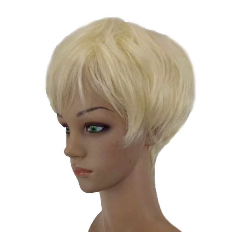 HAIRJOY парик 1B цвет короткие прямые синтетические женские волосы Пикси Высокая температура волокна 4 цвета