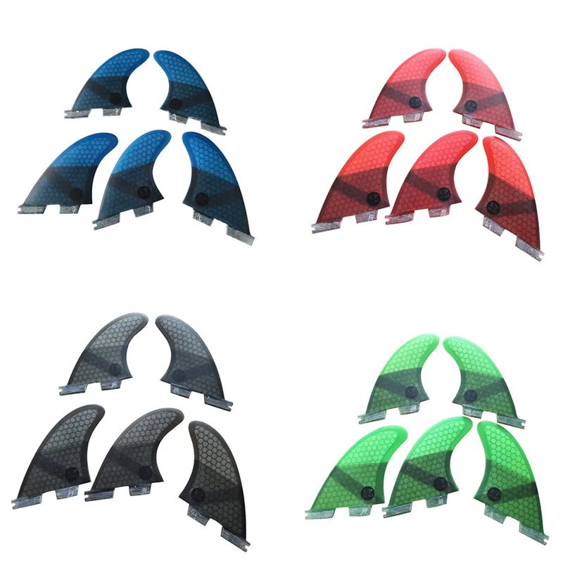 Доска для серфинга FCS2 Fin K2.1 черная/синяя/красная/зеленая из стекловолокна с