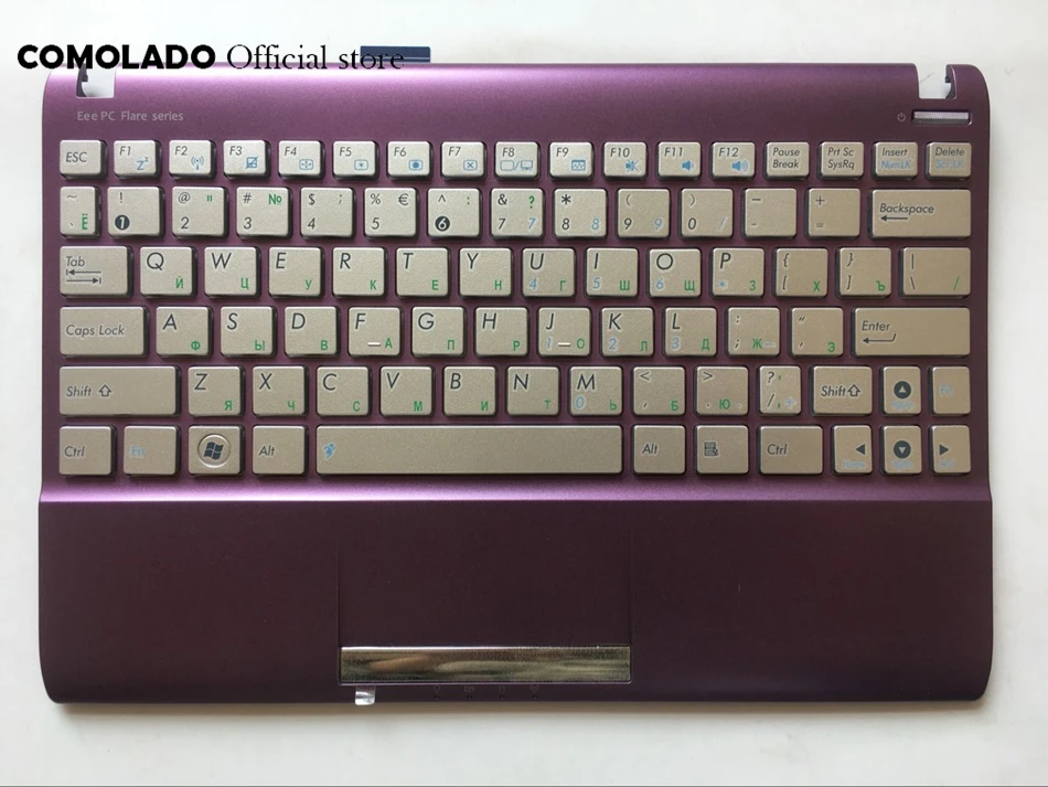 RU Русская клавиатура для ASUS Eee pc 1025 1025C 1025CE с фиолетовой рамкой черными клавишами