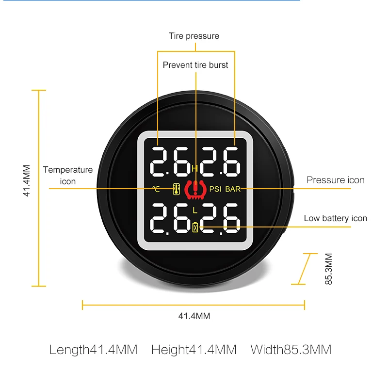Автомобильное зарядное устройство TPMS для сигарет датчик давления в шинах