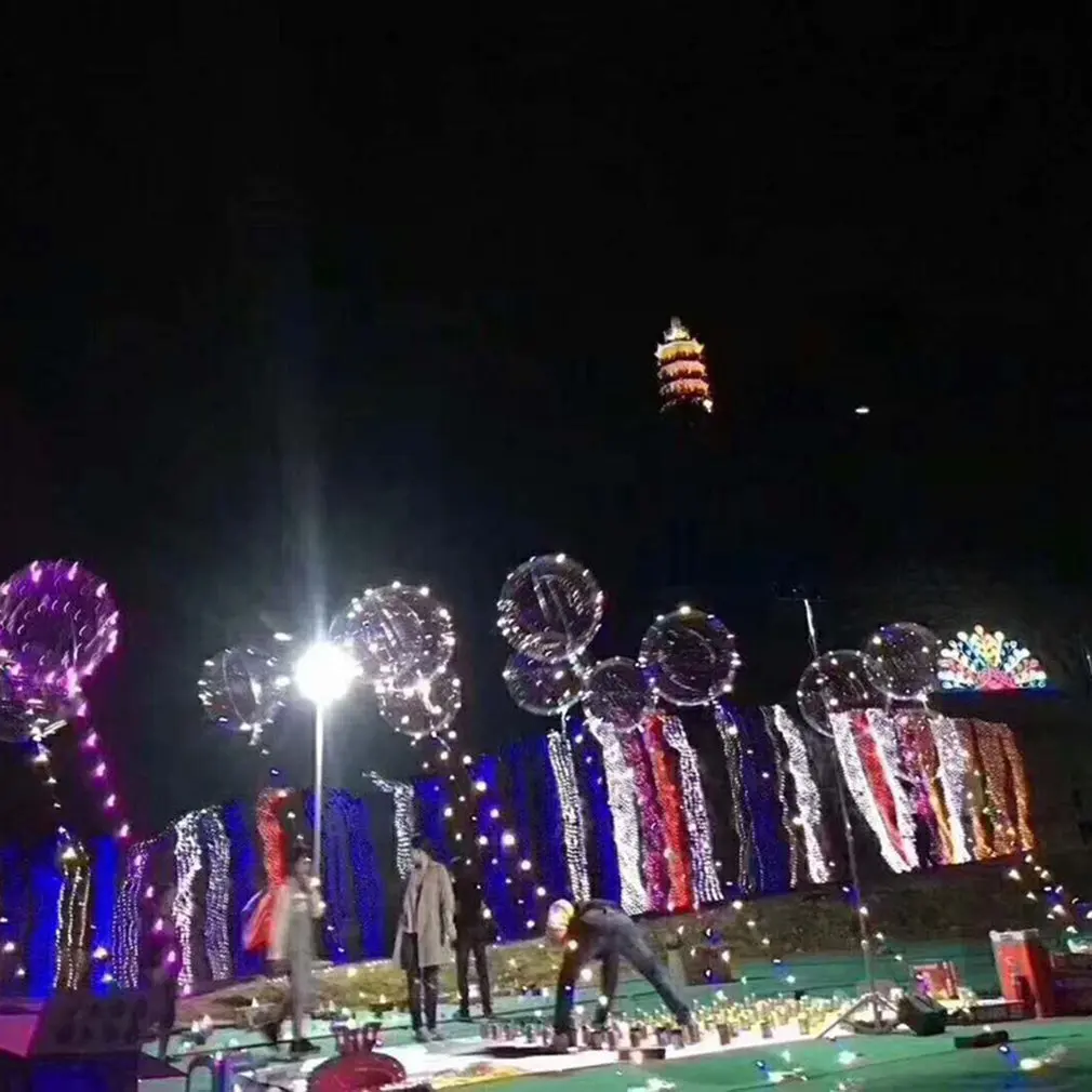 18 дюймов световой светодиодный БОБО воздушный шар прозрачный цветные