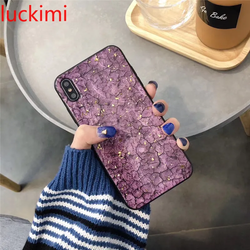Чехол для Xiaomi Mi 8 Lite SE A2 A1 6X 5X Note Mix 3 2 2s Gold Bling Marble |