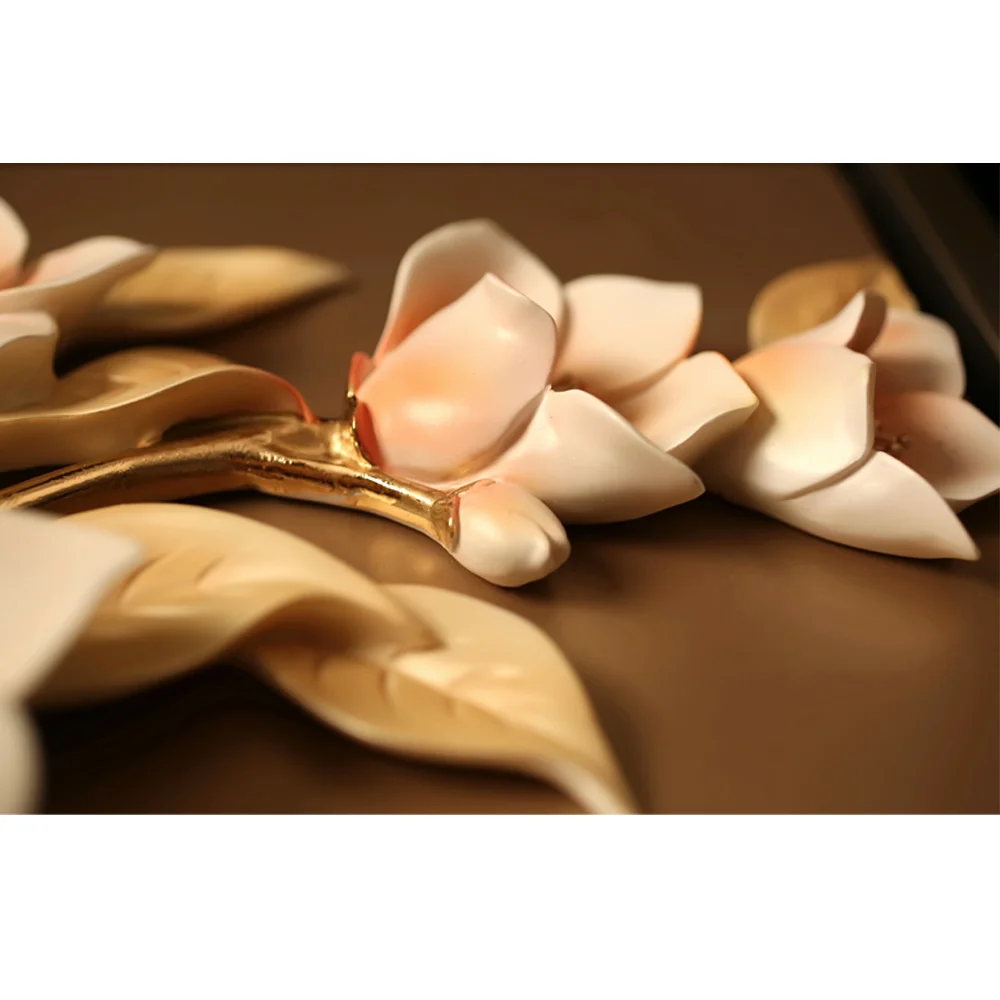 В рамке расписанные вручную элегантные стены орхидеи искусство для гостиной