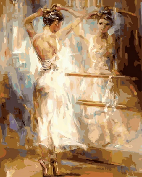 Выполненные живописи по номерам Настенный декор diy картина маслом на холсте для