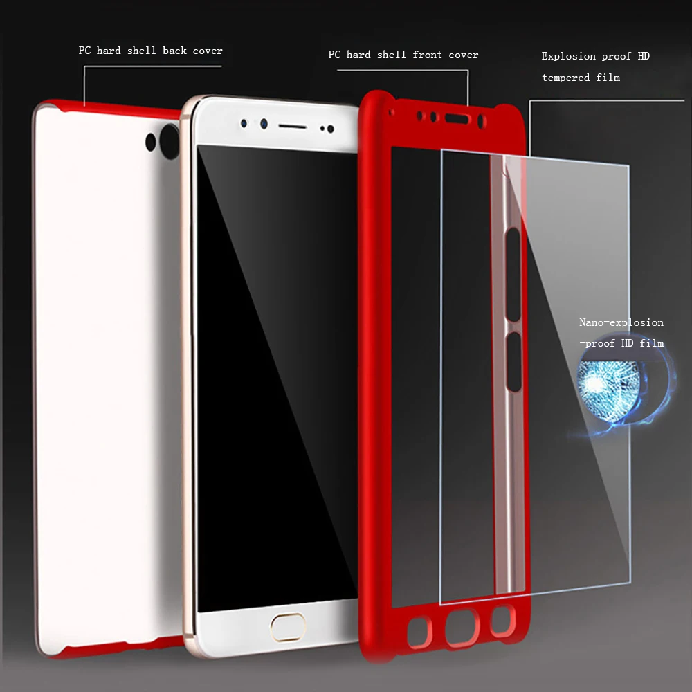 360 Degree Luxury Phone Cases For Huawei P20 lite Full Body Clear Case Mate 20 10 9 Honor With Tempered Glass TPU Cover |