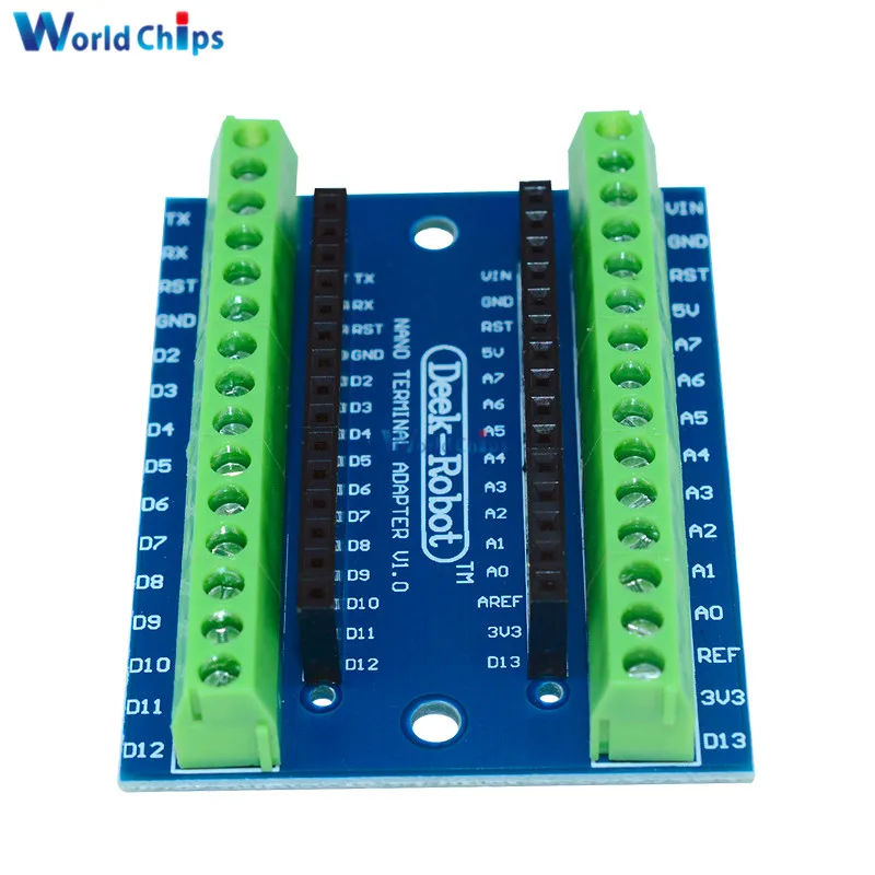 5 шт. Новая плата адаптера терминала для Arduino Nano V3.0 AVR ATMEGA328P AU Module|board arduino|board moduleboard