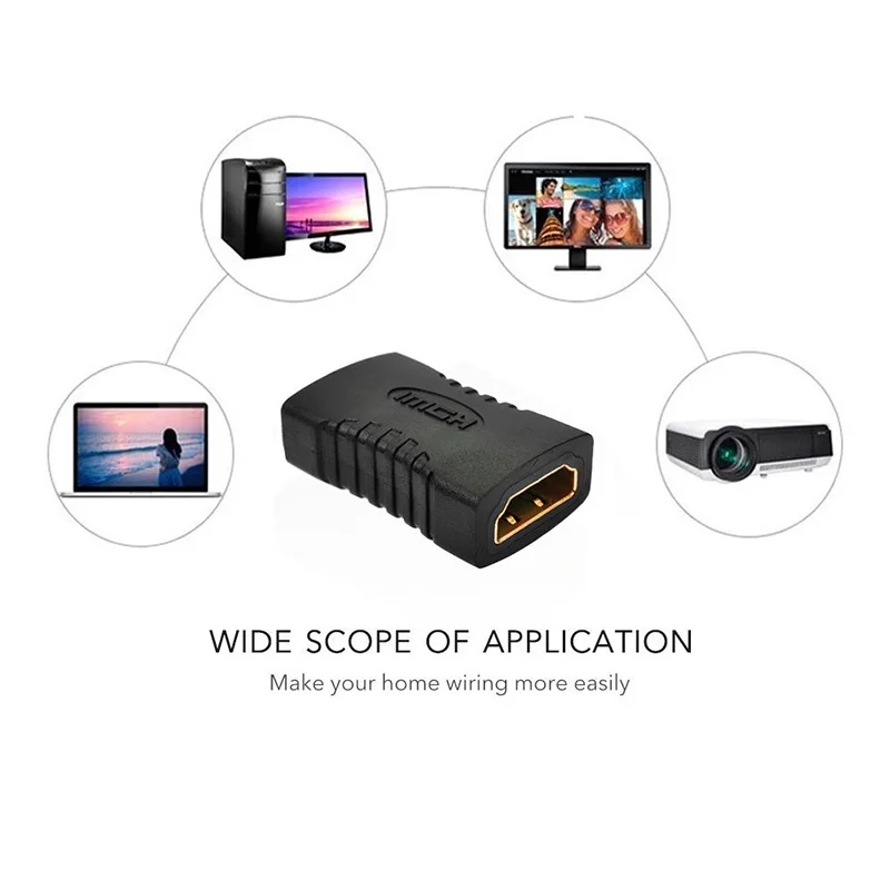 AIFFECT 1 шт. HDMI Женский к переходник удлинитель адаптер Разъем 24 К позолоченный для