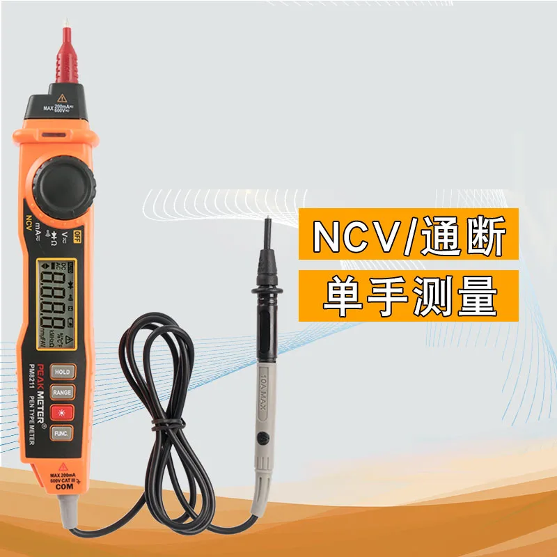 PEAKMETER MS8211 Цифровой мультиметр 2000 отсчетов Ручка Тип с бесконтактным ACV/DCV
