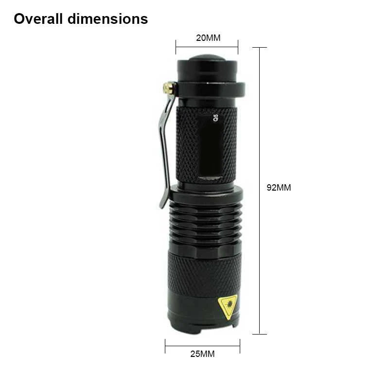 Портативный СВЕТОДИОДНЫЙ УФ фонарик детектор денег мини водонепроницаемый