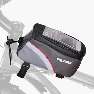 drbike pu material waterproof bicycle bag bike frame front top tube bag touch screen for moilbe phone mtb moutain road bike bag free global shipping
