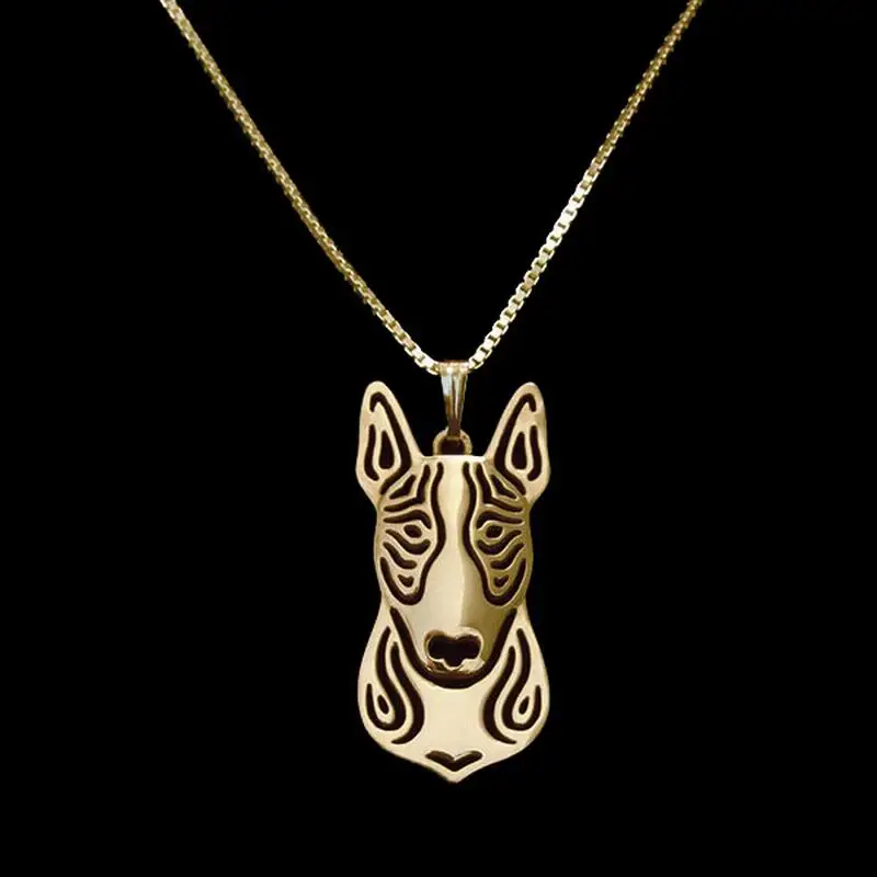 Women's Alloy Pet Dog Necklaces Lovers's Gold Bull Terrier Pendant Drop Shipping | Украшения и аксессуары
