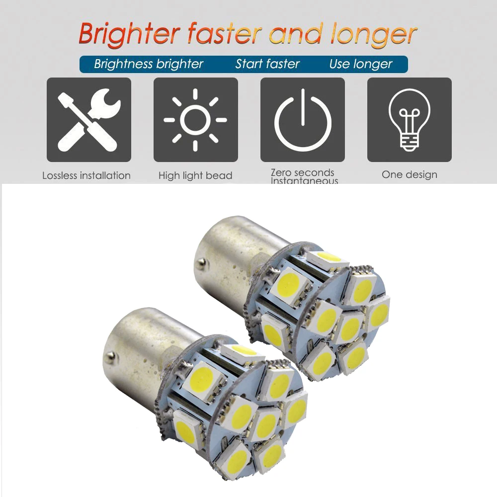 4 шт. супер яркий белый 5050 светодиодный 12 SMD с источником питания от постоянного
