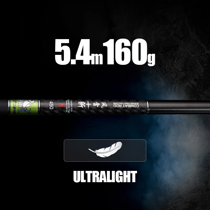 Handing 3.6-8.1m Telescopic Fishing Rod Carbon Fiber Pole Ultra-light Carp super hard Stream Hand rod for big fish | Спорт и