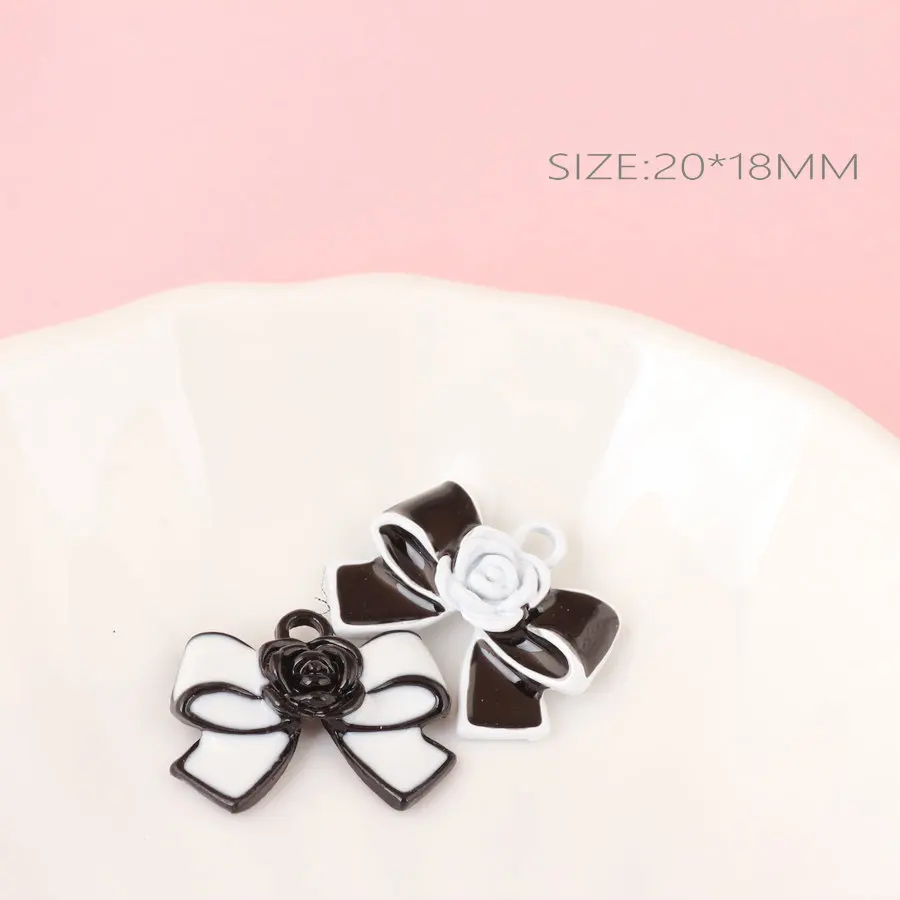 Новое поступление 30 шт. модная декоративная эмалированная роза цветок узел бант