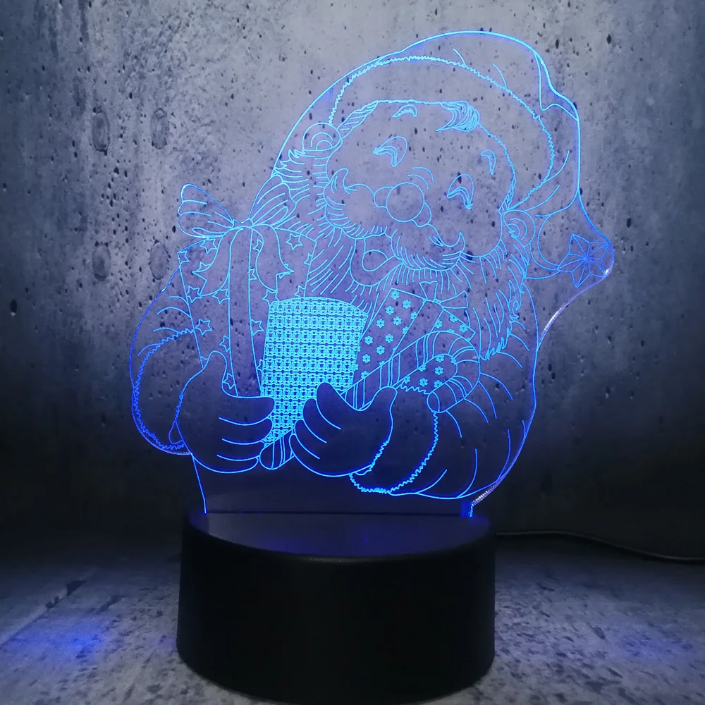 3D лампа Светодиодная ночник Luminaria выставка освещение дисплей домашний Декор