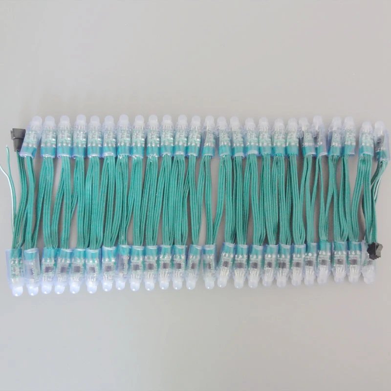 Полноцветный пиксельный модуль WS2811 12 мм 1000 шт./лот кабель с зеленым проводом В