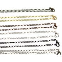 5pcs gold silver plated metal necklace chains lobster clasps for jewelry making diy jewelry handmade chain necklace bulk 60cm