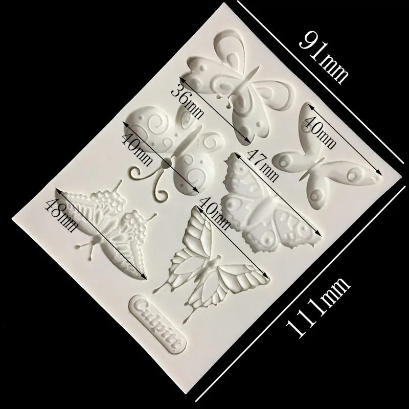

minsunbak Beautiful butterfly Collection Silicone mold DIY cake fondant decoration tools Sugar Craft Tools Kitchen accessorie