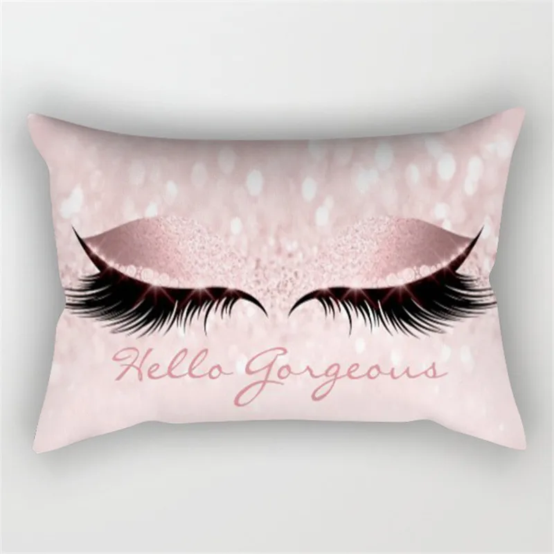 Ресницы мягкий чехол для подушки из полиэстера 30x50 см мраморные наволочки