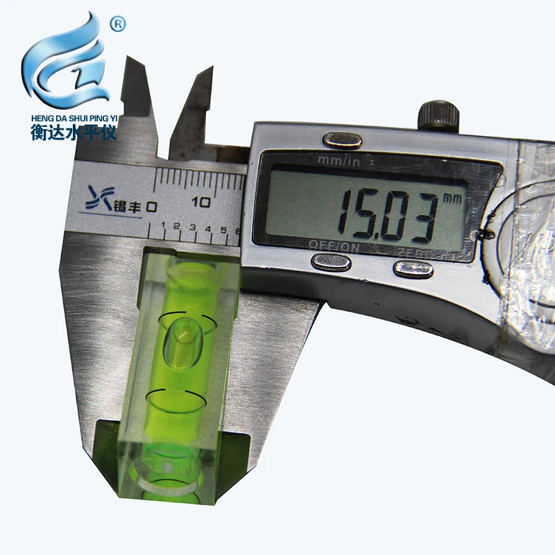 Квадратный пузырьковый уровень PMMA Акриловый флакон спиртового уровня для