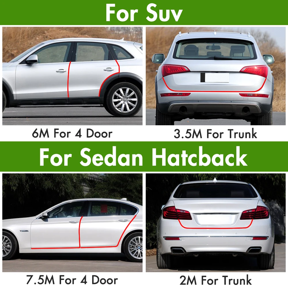 Защитная резиновая уплотнительная лента для автомобильных дверей защита от