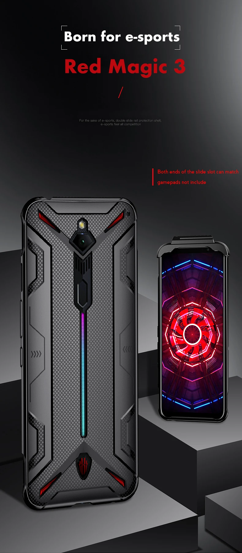 ADKO противоударный мягкий силиконовый чехол для телефона из ТПУ для Nubia Red Magic 3S крышка с рассеиванием тепла поддержка геймпада для Red Magic 3