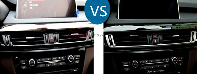 

Stainless Chrome Interior Front Central Air-condition Vent Cover Outlet Frame Trim 1pcs Glossy For BMW X6 F16 2015