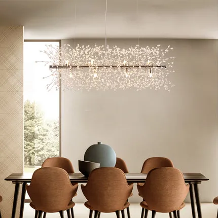 LED Modern Crystal Pendant Lights Fixture European Romantic Flower Dandelion Hanging Lamps Shopping Mall Hotel Dining Room Light | Лампы и