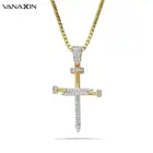 Модный Крест Иисус Христос Bling кубический цирконий ожерелье женское мужское ожерелье кулон подарок