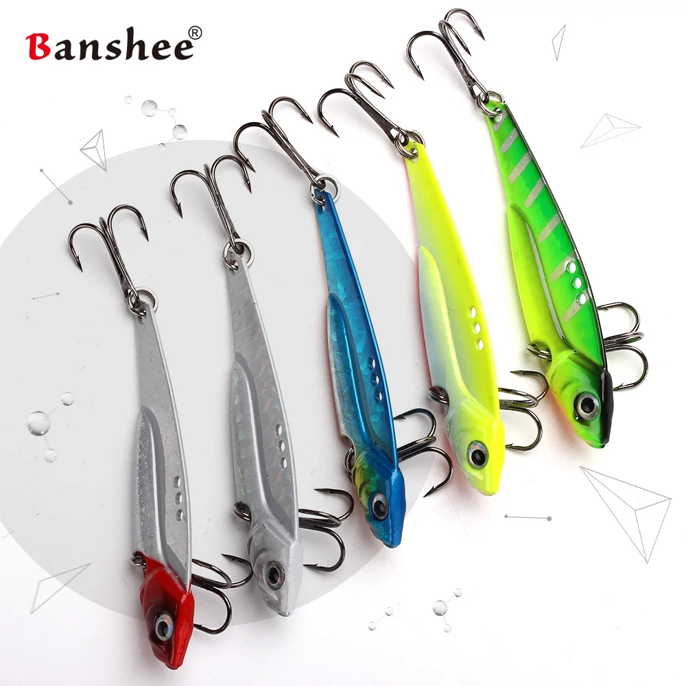 Banshee 5 шт./лот 60 мм/12 г металлический вибратор Dragon VIB DR01 вибрирующий воблер японский