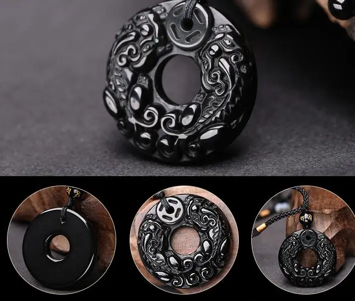 Черный кулон WANG Select (ледяной тип) PI XIU храброго войска для мужчин и женщин ожерелье