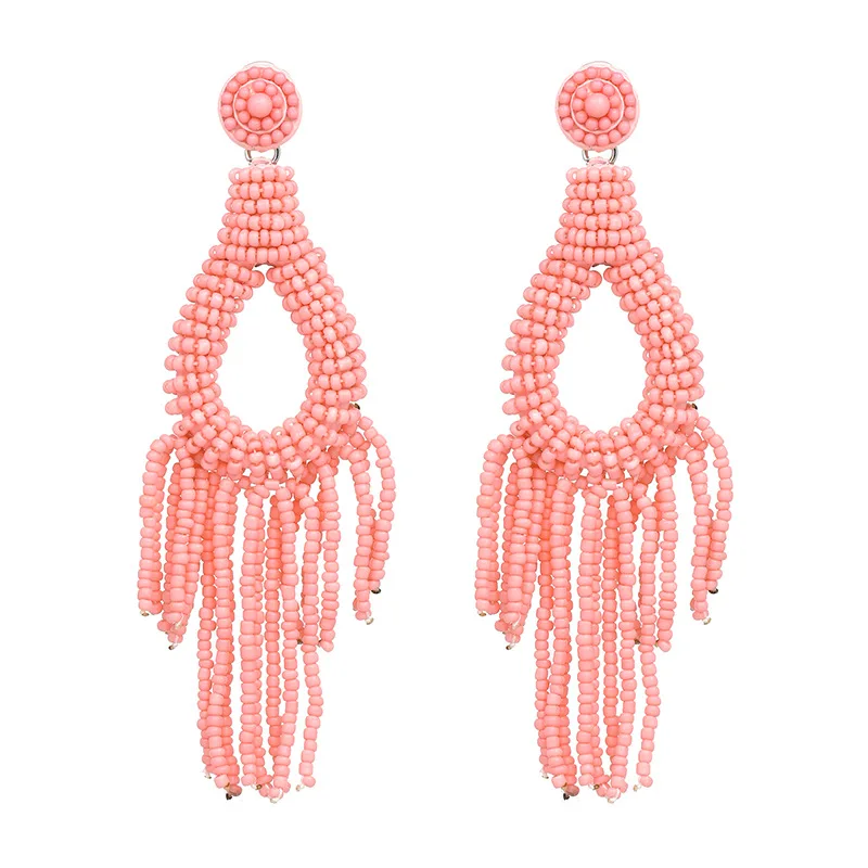 Женские серьги с кристаллами ручной работы Разноцветные серьги-подвески из