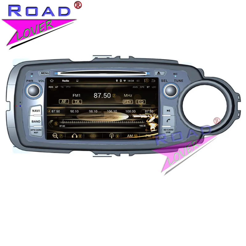 Roadlover Android 9 0 автомобильный DVD Автомобильный плеер аудио для Toyota Yaris 2011 RHD Стерео GPS