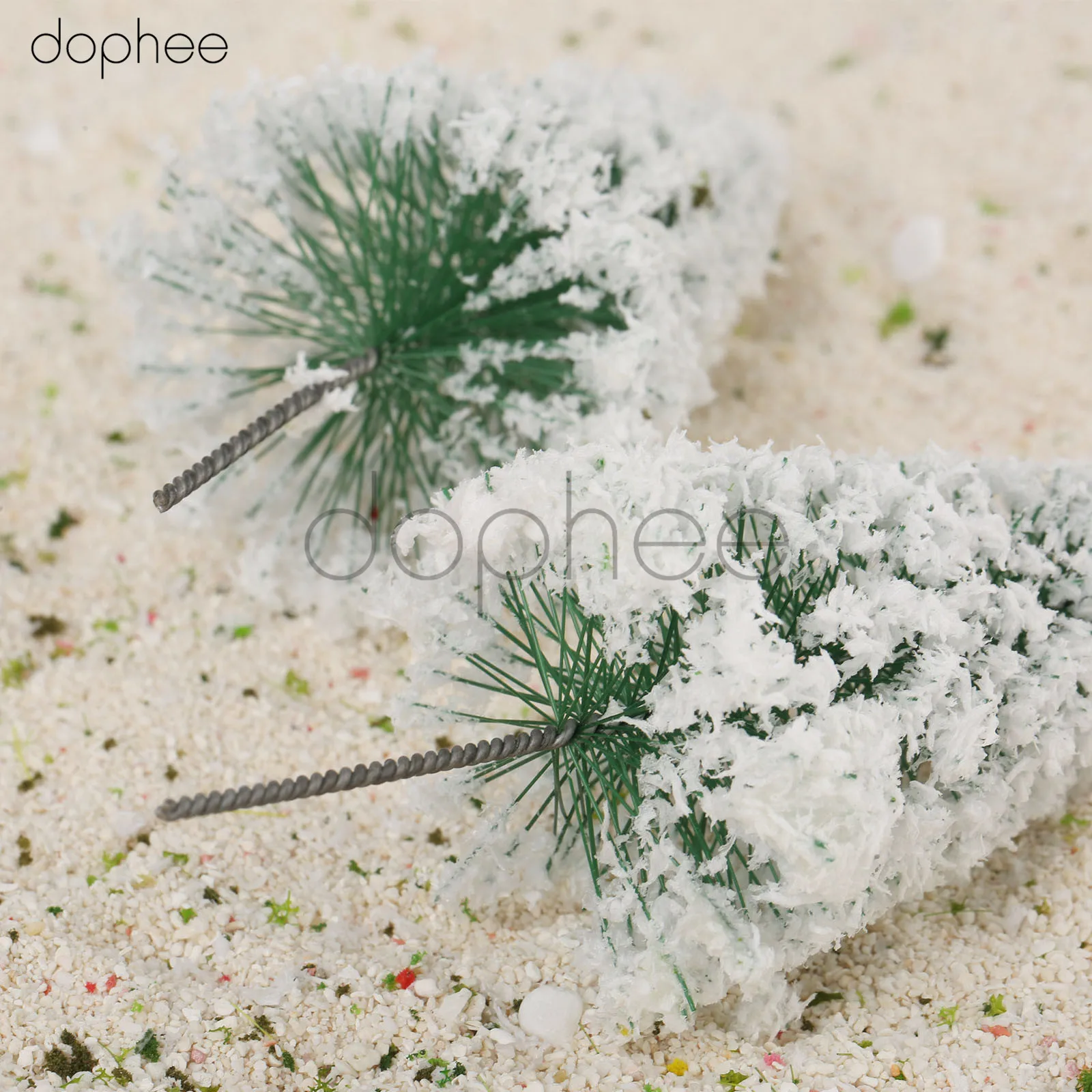 dophe 10pcs Ho Scale 12cm Model Cedar Trees Sand Table Landscape Railroad Winter Scene Layout | Дом и сад